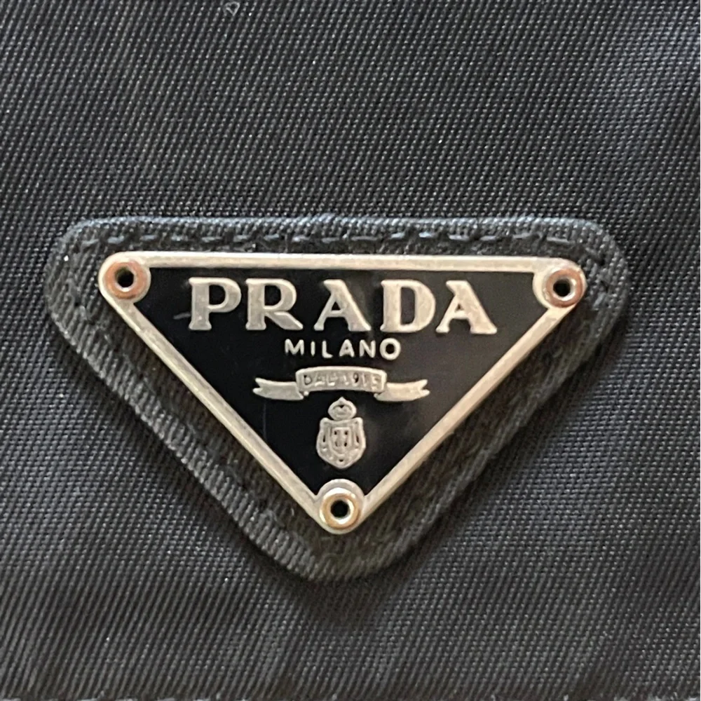 Sold!   ❌ Prada nylon wallet black bifold authentic leather - Picture 14 of 16